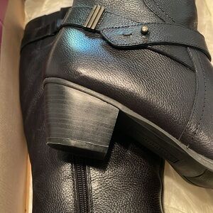 Naturalizer Kastle Leather Belted Tall Boot- wide shaft